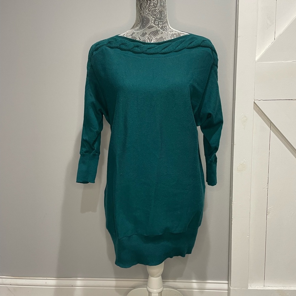 The Limited Teal Off-the-Shoulder Sweater